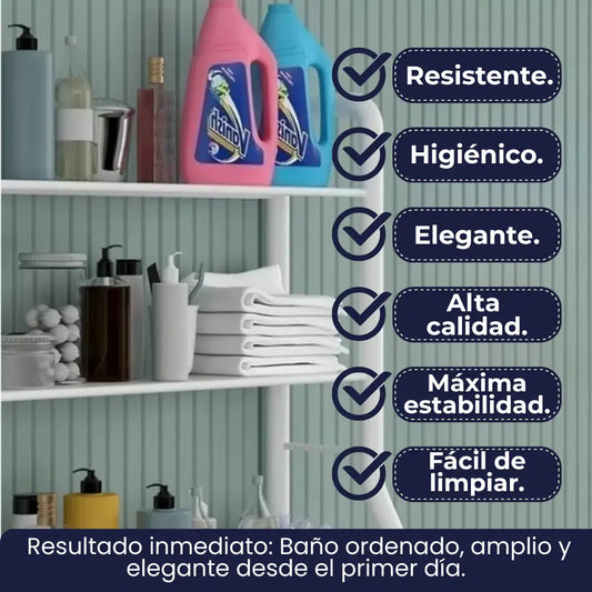 ORGANIZADOR DE BAÑO METALICO DE 3 NIVELES
