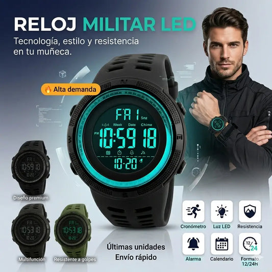 RELOJ DEPORTIVO MILITAR PARA HOMBRE